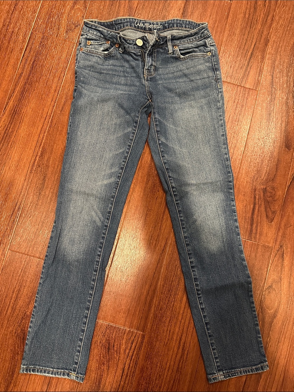 Aeropostale Women's Skinny Jeans - Medium Blue Wash